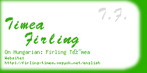 timea firling business card